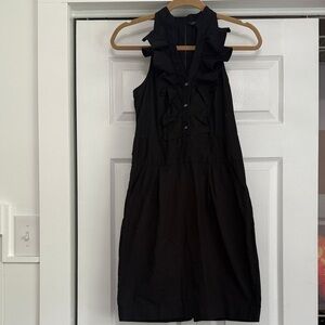 Express Black Ruffled Mini Dress